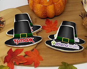 Pilgrim Hat Logo Sugar Cookies
