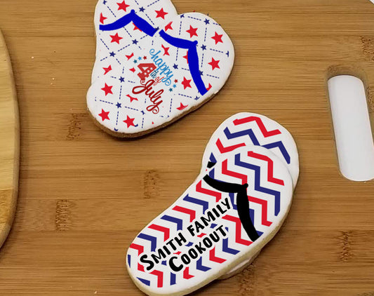 4th of July Flip Flop Sugar Cookies