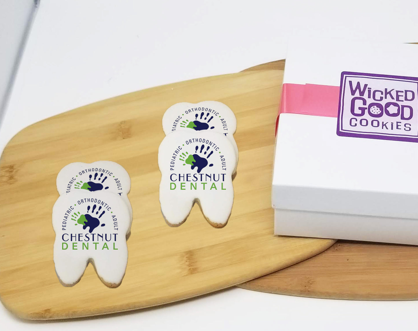 Tooth Logo Sugar Cookie Gift Box