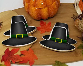 Pilgrim Hat Sugar Cookies