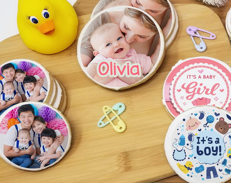 Baby Round Photo Sugar Cookies