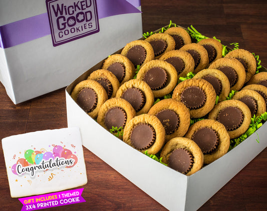 Congratulations Peanut Butter Puddles Cookie Gift Box