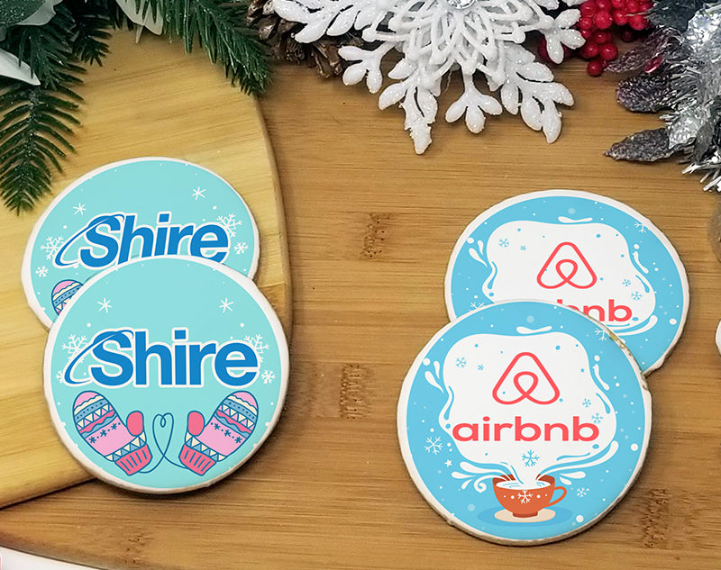 Winter Round Logo Sugar Cookies