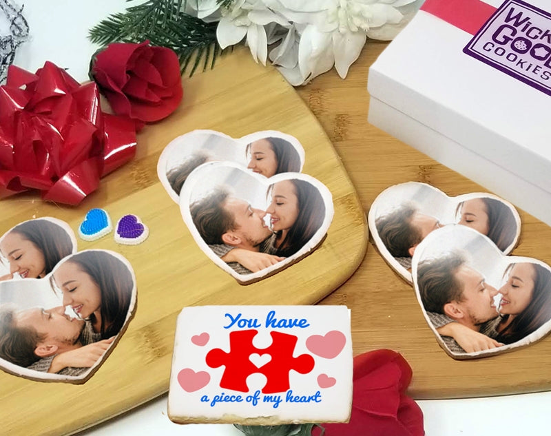 Custom Photo Cookie Valentine's Day Gift