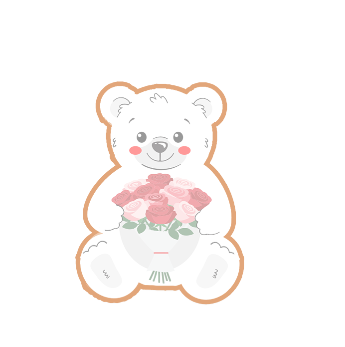 Anniversary Teddy Bear Cookies