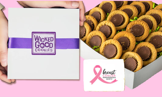 Breast Cancer Month Peanut Butter Puddles Cookie Gift