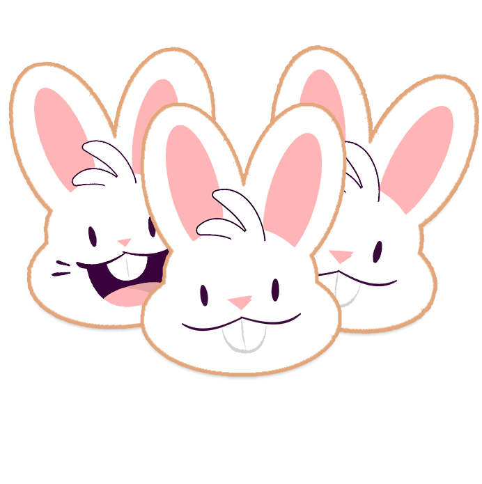 Bunny Head Cookies