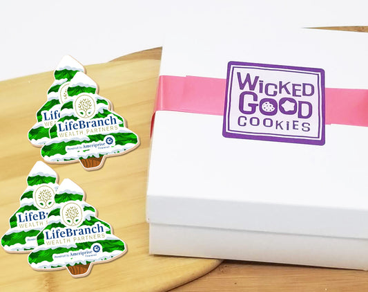 Snowy Tree Logo Cookie Gift Box