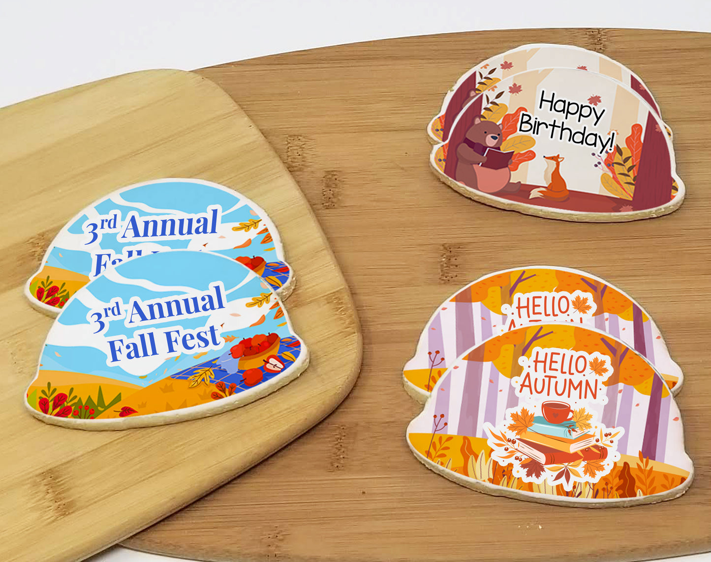 Fall Time Scene Sugar Cookies