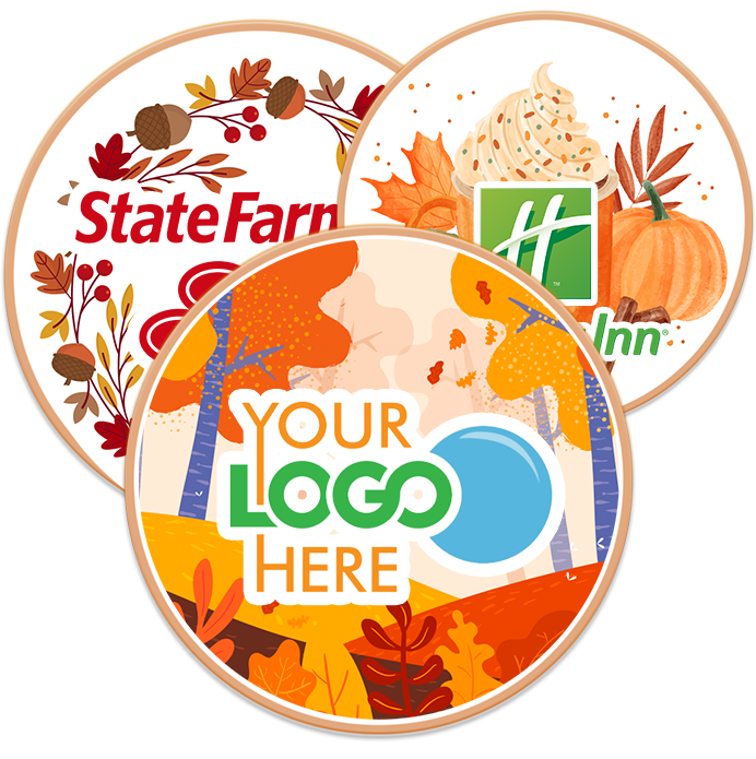Fall Round Logo Cookies