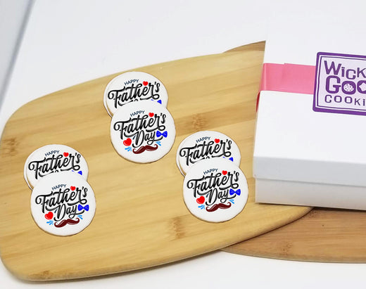 Father's Round Sugar Cookie Gift Box