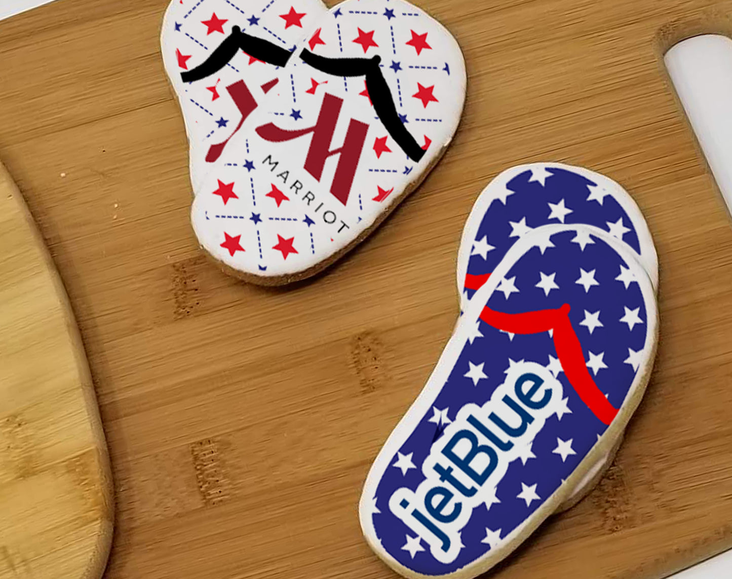 4th of July Flip Flop Logo Sugar Cookies