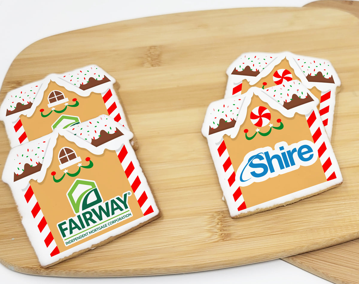 Gingerbread House Logo Sugar Cookie