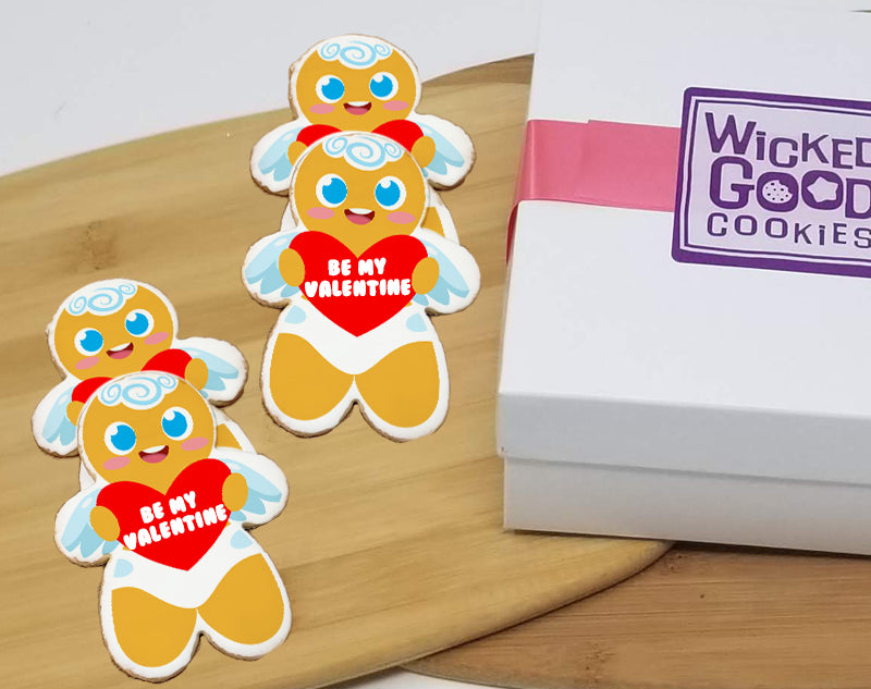 Valentine's Day Cupid Sugar Cookie Gift Box