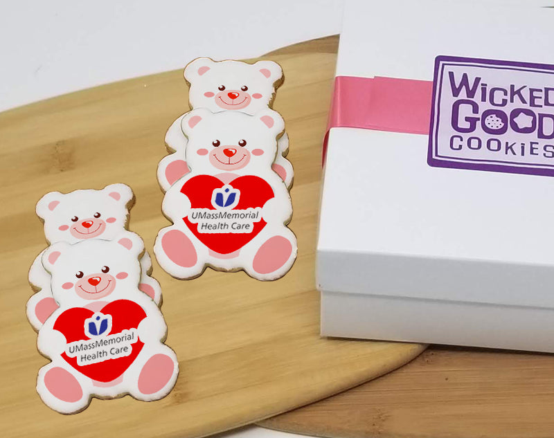 Valentine's Day Bear Logo Sugar Cookie Gift Box