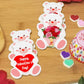 Valentine's Day Teddy Bear Sugar Cookies