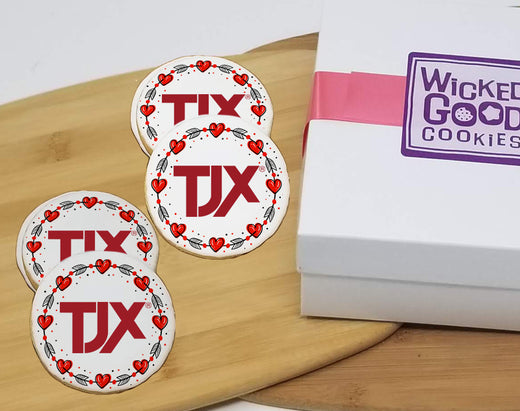 Valentine's Day Round Logo Sugar Cookie Gift Box