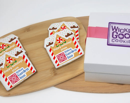 Gingerbread House Logo Cookie Gift Box
