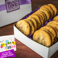 New Year Chocolate Chip Cookie Gift Box w/ 3x4 Rectangle Logo Cookie