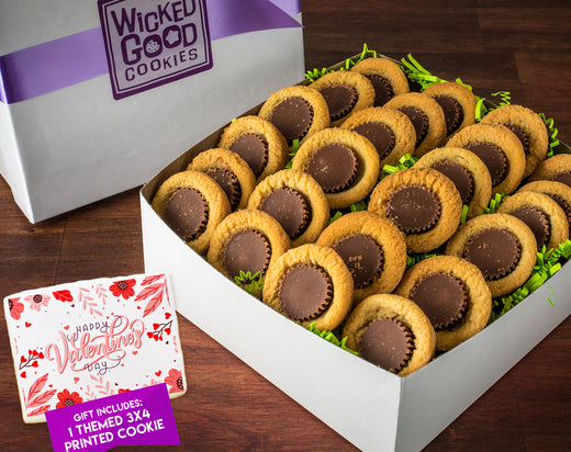 Valentine's Day Peanut Butter Puddles Cookie Gift Box