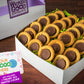 Valentine's Day Peanut Butter Puddle Cookie Gift Box w/ 3x4 Rectangle Logo Cookie
