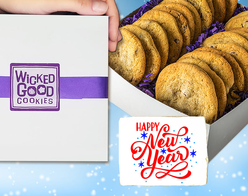 New Year Chocolate Chip Cookie Gift Box