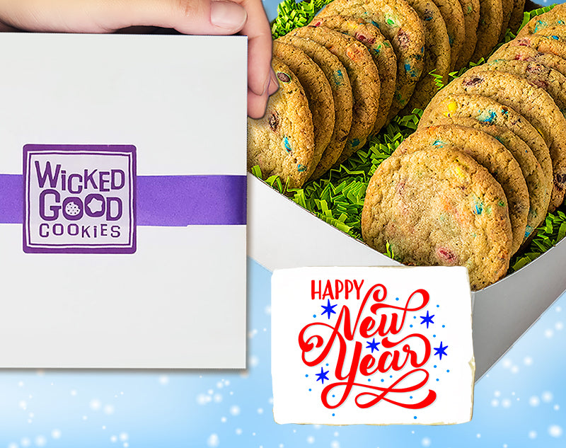 New Year M&M Munch Cookie Gift Box