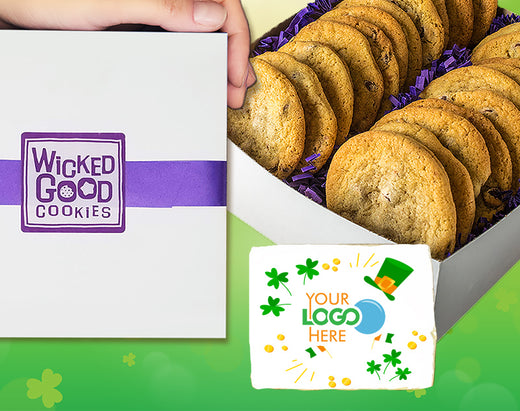 St. Patrick's Day Logo Chocolate Chip Cookie Gift Box