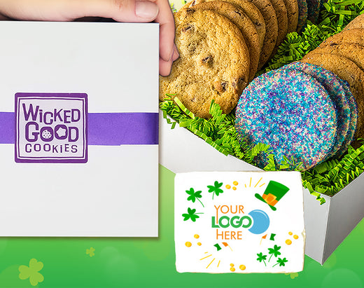 St. Patrick's Day Logo Nut Free Cookie Gift Box