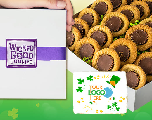 St. Patrick's Day Logo Peanut Butter Puddle Cookie Gift Box