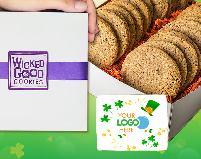 St. Patrick's Day Logo Snickerdoodle Cookie Gift Box