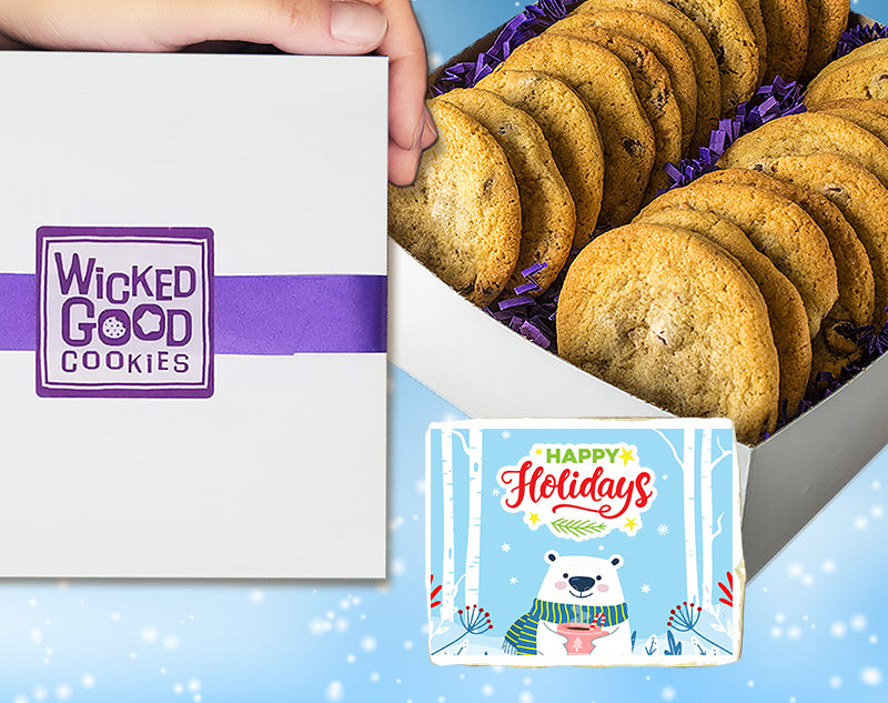 Winter Holiday Chocolate Chip Cookie Gift Box