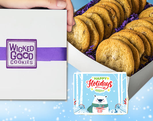 Winter Holiday Chocolate Chip Cookie Gift Box