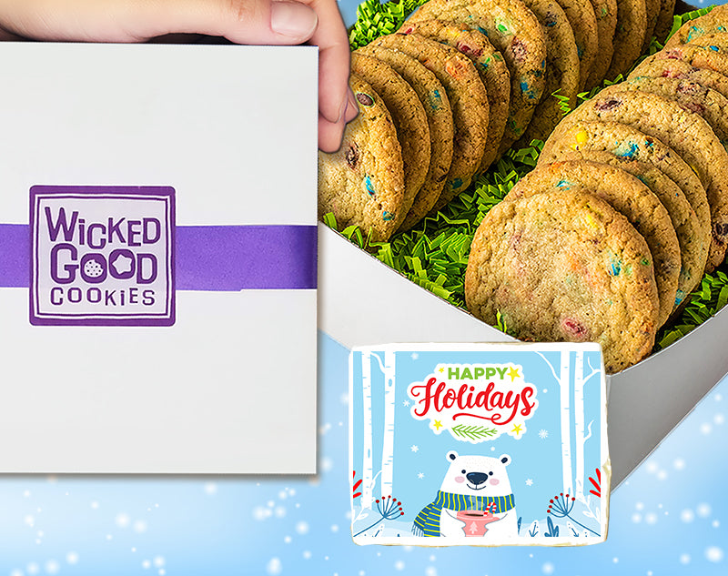 Winter Holiday M&M Munch Cookie Gift Box