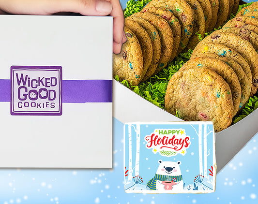 Winter Holiday M&M Munch Cookie Gift Box