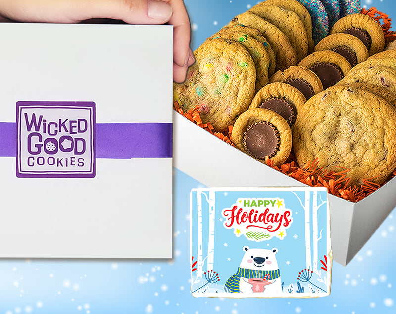 Winter Holiday Variety Cookie Gift Box