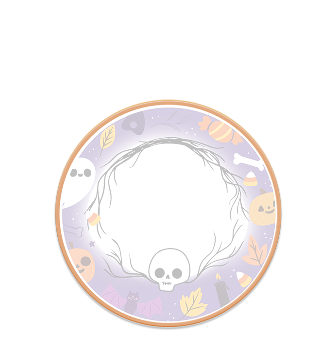 Halloween Round Logo Cookies