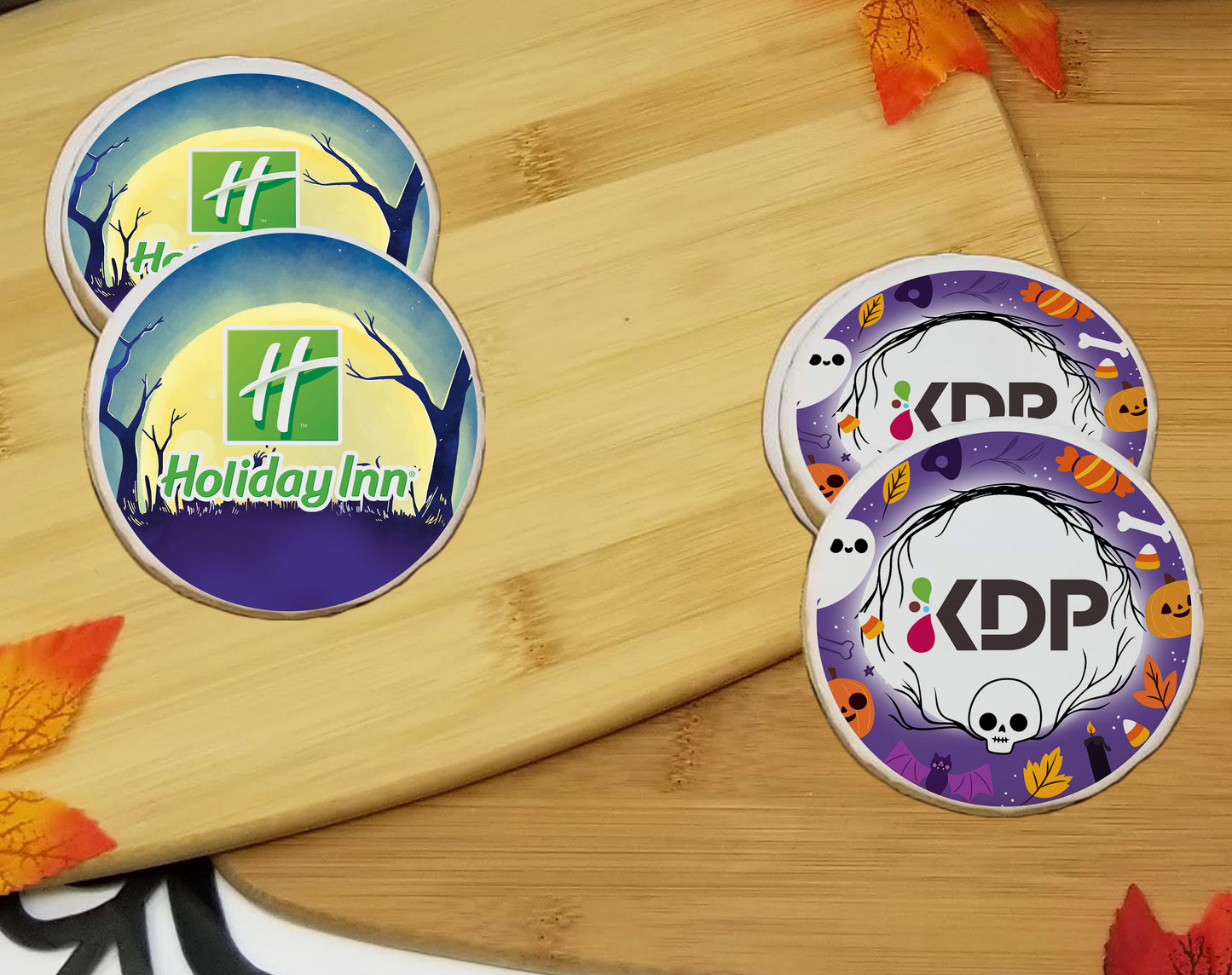 Halloween Round Logo Sugar Cookies