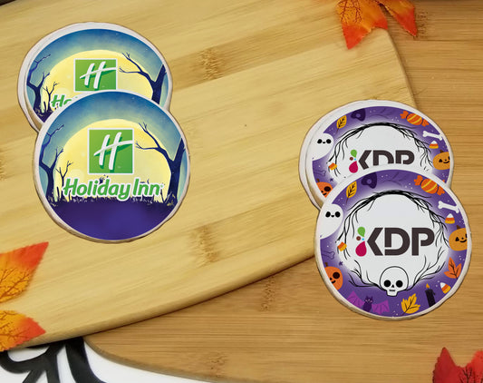 Halloween Round Logo Sugar Cookies