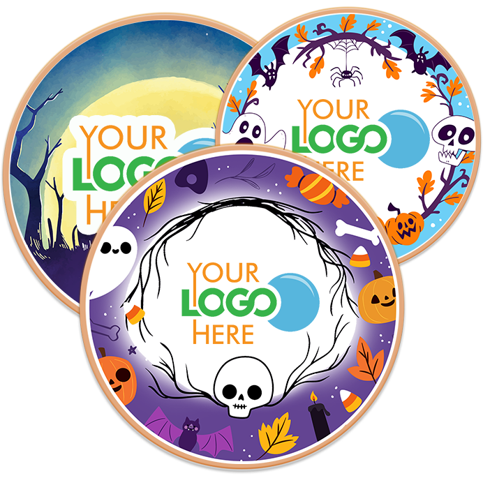 Halloween Round Logo Cookies