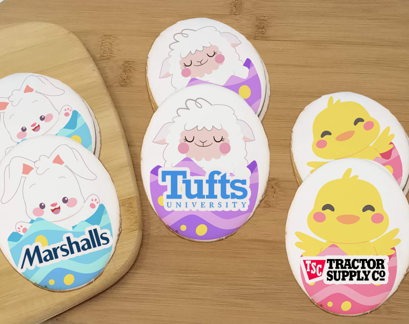 Easter Hatching Egg Logo Sugar Cookies