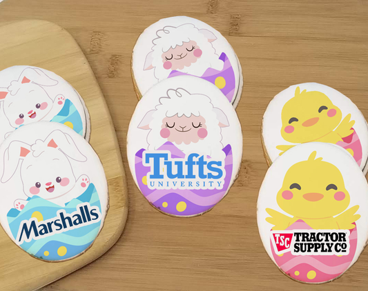 Easter Hatching Egg Logo Sugar Cookies