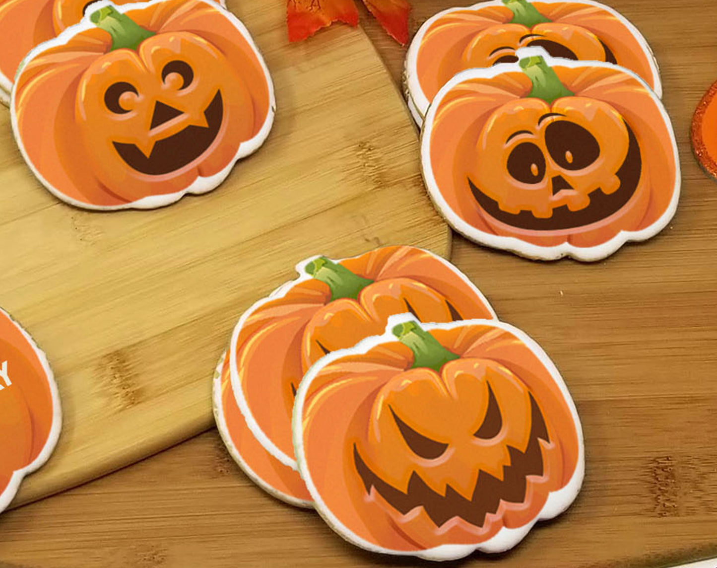 Jack-O-Lantern Pumpkin Sugar Cookies