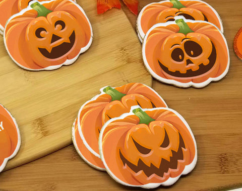 Jack-O-Lantern Pumpkin Sugar Cookies