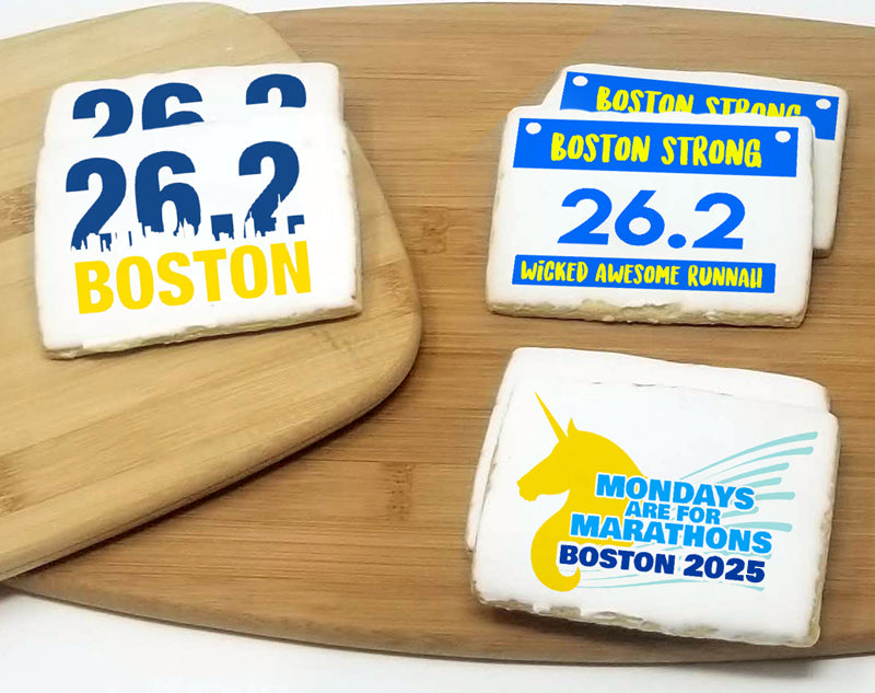 Marathon Runners Rectangle Sugar Cookies