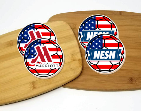 USA Soccer Ball Logo Cookies