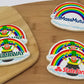 St Patrick's Day Rainbow Logo Sugar Cookie