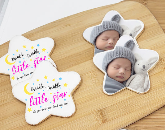 Baby Star Photo Sugar Cookies