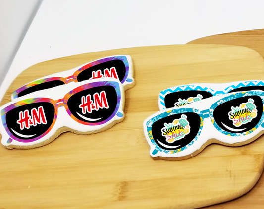 Summer Sunglasses Logo Sugar Cookies