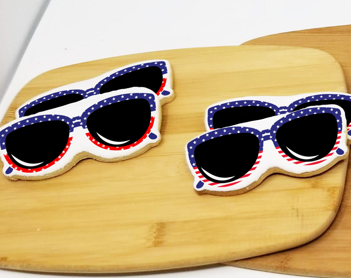 4th of July Sunglasses Sugar Cookies